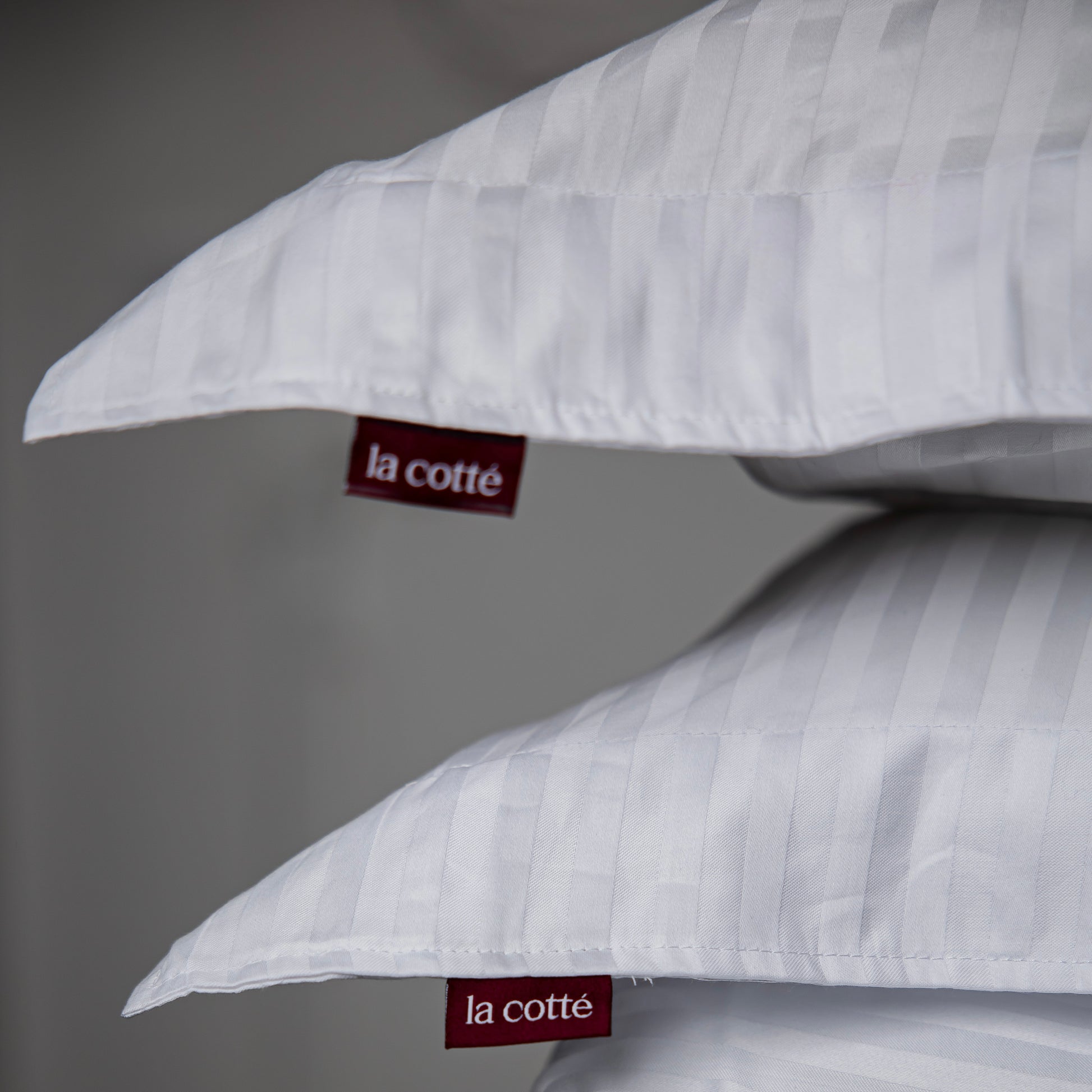 Cotton Sateen Pillowcase – Linen Stripe